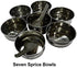 Chanaksha Trading 7 2 Spice Container Stainless Steel Round Spices Box Kitchen Masala Dabba - Spice Container - Masala