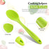 Shappy 4 Pieces Silicone Mixing Spoon Spatula Scrapers for Cooking, 10.6 Inch Heat Resistant Large Non Stick Basting