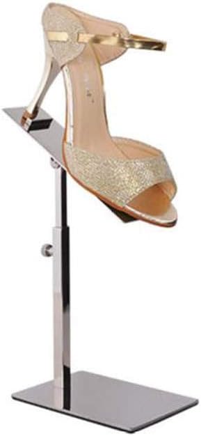 1 pcs Modern Mirror Polished Shoe Riser Sandal Shoe Store Metal Shoe Display Stand Rack Stand Adjustable Height (Mirror