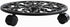 11.8" Comfy Hour Heavy Duty Cast Iron Rolling Plant Stand, Large Circular Plant Caddy with Industrial Wheels