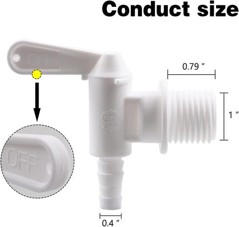 PERA 4 Pack Bottling Bucket Plastic Spigot - Replacement Spigot for Beer or Soda Homebrewing