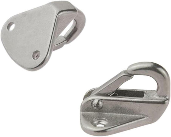 NRC&XRC Spring Snap Attach Rope Hook, Stainless Steel 316 Fender Spring Hook, Fending Hook Marine Clothes Boat Hardware