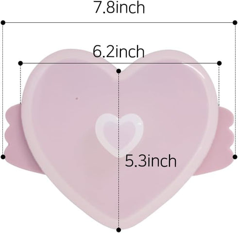 JOONIE Lovely Microwave Silicone Steamer for Baby, Heart Shaped Food Storage Containers (Large 700ml, Lavender)