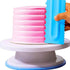 Cake Scraper Set of 9 Packs, Cake Decorating Comb Icing Smoother for Decorating Cake, Plastic Baking Tool (Blue)