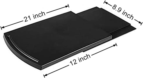 Kitchen Caddy Sliding Coffee Maker Tray Mat 12", Blender Toaster Kitchen Appliances Countertop Storage Moving Slider-Base Sliding Shelf With Smooth Rolling Wheels(Black, 1 Pack)