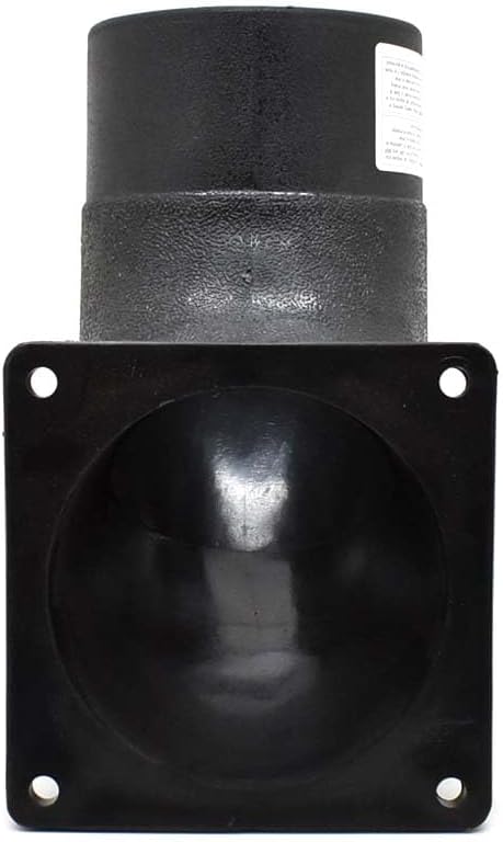 Big Horn 11433 4-5/8-Inch Flanged Elbow, 4-Inch, Black