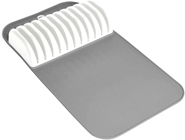 Madesmart Premium Antimicrobial Classic Large Knife Mat, Soft-Grip Non-Slip Drawer Organizer, EPA Certified, White