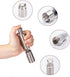 MINI Stainless-Steel One-Handed Thumb Push Button Salt and Pepper Grinder for Black Pepper or Himalayan Salt