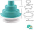 Webake Round Cake Pan Set - 3 Tier Cake Layer Tin, 8 Inch, 6 Inch, 3 Inch - Silicone Baking Molds for Parties