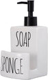 ADAVAS.Y&G Ceramic Dish soap Dispenser with Sponge Holder Hand and Dish Soap Dispenser