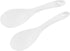 2PCS Plastic Rice Paddle Spoon, Non-Stick Rice Spatula, 7.87 Inch Rice Serving Spoon (White B)