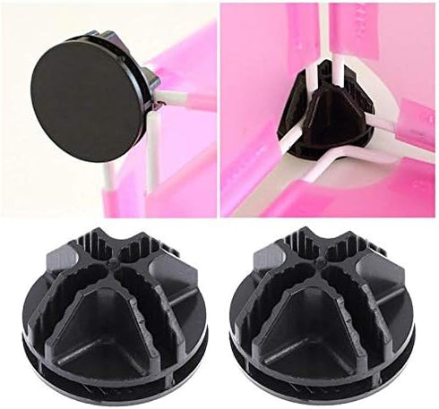 Wire Cube Plastic Connector - 50Pcs for Modular Closet Storage Organizer and Wire Shelving (Black)