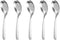 5 PCS Soup Spoon, Stainless Steel Mirror Finish Spoons, Kitchen Serving Spoons, Ice Cream Spoons for Soup, Silver
