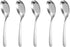 5 PCS Soup Spoon, Stainless Steel Mirror Finish Spoons, Kitchen Serving Spoons, Ice Cream Spoons for Soup, Silver