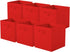 ShellKingdom Storage Bins - Foldable Fabric Storage Cubes, 6 Pack Cloth Organizer for Closet and Toy Storage, Red