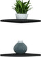 SISHHOME Floating Corner Shelf 8 Inch Black Set of 2,for 90 Degree Room