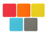 Mini Skater 3pcs 10x10x0.2CM Bar Coasters Square Silicone Coasters for Drinks Beverage Coffee Table Tea Coaster (Blue)