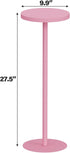 TB01BP065 TUTOTAK Tall Round Side Table, Small End Table, Drink Table, Pedestal Side Table, livingroom, Pink