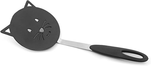 Nylon Turner Cute Cat Shape Small Heat Resistant Wok Spatula - Non Stick Cookware with Stainless Steel Bracket for