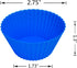 24 Pack Silicone Baking Cups - Reusable Muffin Liners, Non-Stick Cup Cake Molds Set in Standard Size, 8 Rainbow Colors