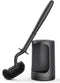 HAMITOR Toilet Bowl Brush Holder Set: Curved Design with Holder for Deep