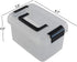 Teyyvn Plastic Mini Latch Box, Storage Bin with Locking Lids, Pack of 4, 2 L, Clear