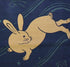 Made in Japan Indigo Dyeing Fortune Rabbit Noren Curtain Tapestry