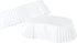 Oval Paper Baking Cups, Cupcake Liners for Muffins, Oval Mini Cake Mould Kitchen Supplies (White)