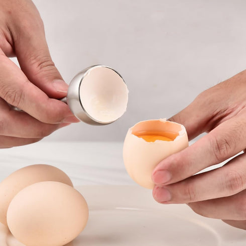 2 PACK Stainless Steel Egg Topper, Opener Cracker, Perfect Egg Opener for Soft and Hard Boiled Eggs, Eggshell Cutter