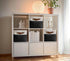 Closet 3 Pack) DECOMOMO Storage Baskets for Shelves - Fabric Storage Bins, Linen Organizers and Storage (Black & White