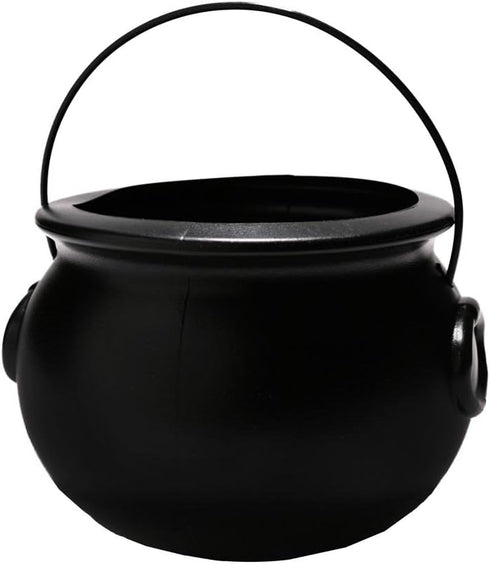 7 1/4" Black Plastic Cauldron