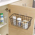 LeleCAT 3 Set Black Adhesive Over the Cabinet Door Wire Baskets for Kitchen, Pantry, Bathroom Shelf Storage