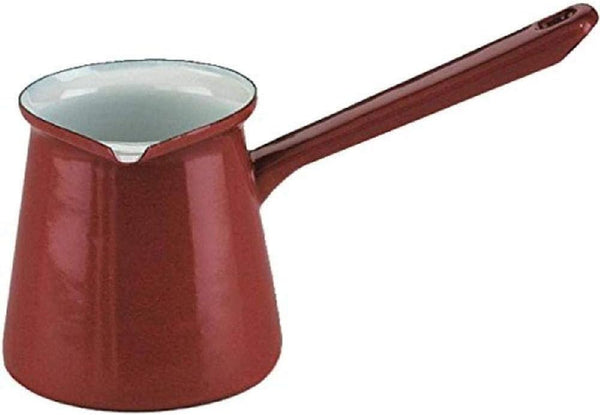 IBILI Turkish Coffee Pot, 16.9oz / 500ml, Enameled Steel in Red - Turkish Coffee Maker for Traditional Brewing