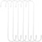 6 Pack 10 inch White Steel Heavy-Duty S Hooks for Kitchen, Bathroom, Garage, Outdoor Utility Hangers
