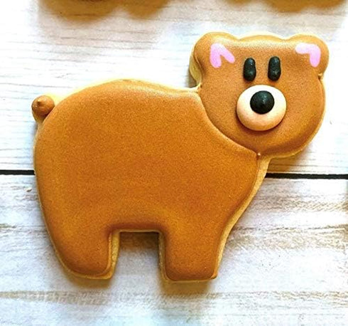 Ann Clark 3-Pc Bear Cookie Cutters Set, Made in the USA, Tiny Bear and Bear Face Designs