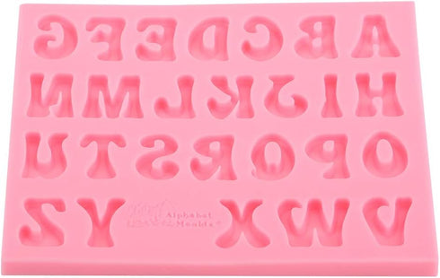 Alphabet Silicone Mold, 26 Uppercase Letters for Cookies Desserts Making Tool, Chocolate Fondant Polymer Clay