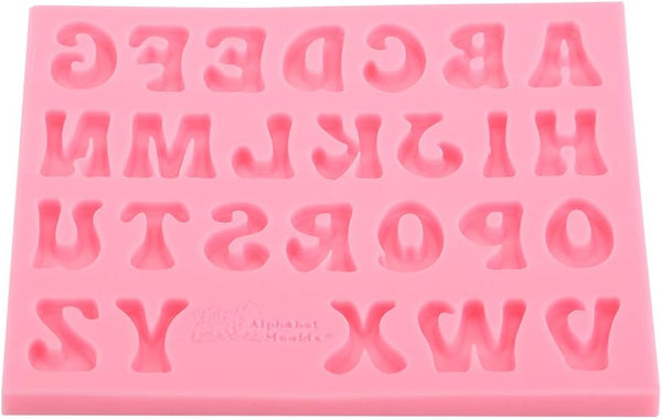 Alphabet Silicone Mold, 26 Uppercase Letters for Cookies Desserts Making Tool, Chocolate Fondant Polymer Clay