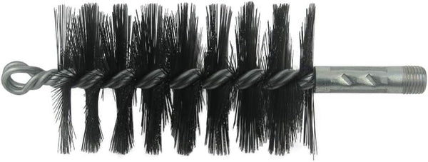 Round Furnace Boiler Tube Brush Head Double Spiral with Loop - Trash Chute Door Supply (Wire, 3.75 Inch Diameter for 4