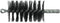Round Furnace Boiler Tube Brush Head Double Spiral with Loop - Trash Chute Door Supply (Wire, 3.75 Inch Diameter for 4