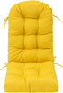 49x19in,Yellow Outdoor Rocking Chair Cushion for Adirondack Chair, High Back Patio Outdoor Seat Chair Cushion