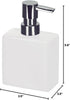 Luxury Bathroom Flash Soap Dispenser - Modern Porcelain Liquid Soap Dispenser, 10oz, Short, White