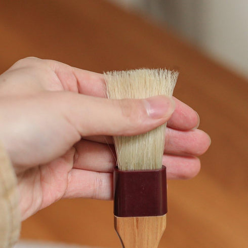 Pastry Brush Natural Bristle Wooden, MSART Basting/Food Brush with Beech Wood Handle, Easy to Clean (1 inch)