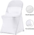 bricia 12 PCS White Stretch Spandex Folding Chair Slipcovers, Dining Room Chair Covers Stretch Chair Slipcovers