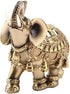 Feng Shui Elephant Statue, Golden Collectible Wealth Lucky Figurine for Home Office Decoration Gift (Large)