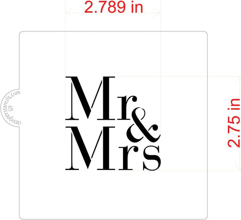 Mr & Mrs Cookie and Craft Stencil by Designer Stencils