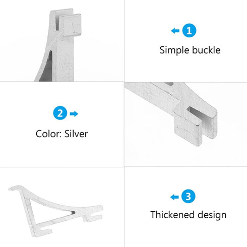SOLUSTRE 8Pcs Aluminum Shelf Bracket Refrigerator Support Clamp Replacement Part for Cooler Shelf