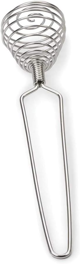 Mini French Spring Whisk, 8.67 Inch Silver Stainless Steel Hand Eggbeater Mixer Blender Stirring Beater Coil Whisk