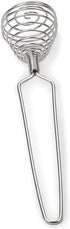 Mini French Spring Whisk, 8.67 Inch Silver Stainless Steel Hand Eggbeater Mixer Blender Stirring Beater Coil Whisk