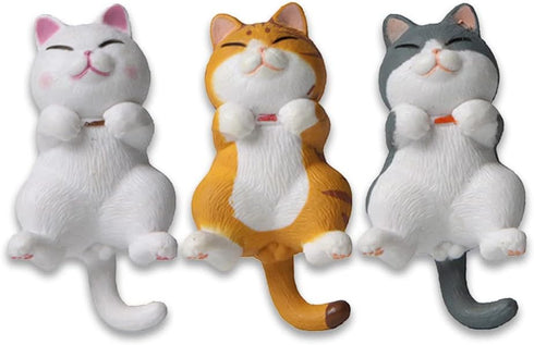3 Pcs Fun Cat Fridge Magnets, Kroysea Cute Decorative Strong Magnets for Whiteboard, Kitchen, Office