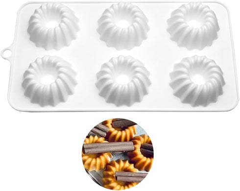 Savarin Silicone Mold, Star Mountain Mousse Cake Mold, DIY Bakeware Molds, 8.88x4.68x0.8 inch